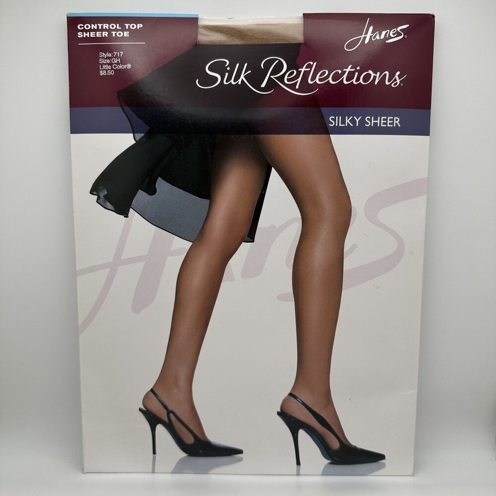 Hanes Silk Reflections Silky Sheer Control Top Pantyhose GH Size Little Color 71